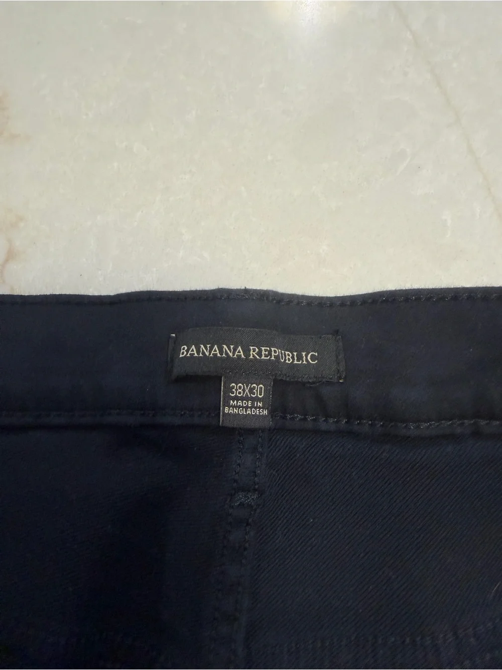 Banana Republic Mens Straight Leg Chino Pants Navy Blue Size 38x30